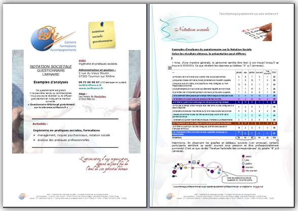 Test - Questionnaire liminaire Notation Sociale - Vignette